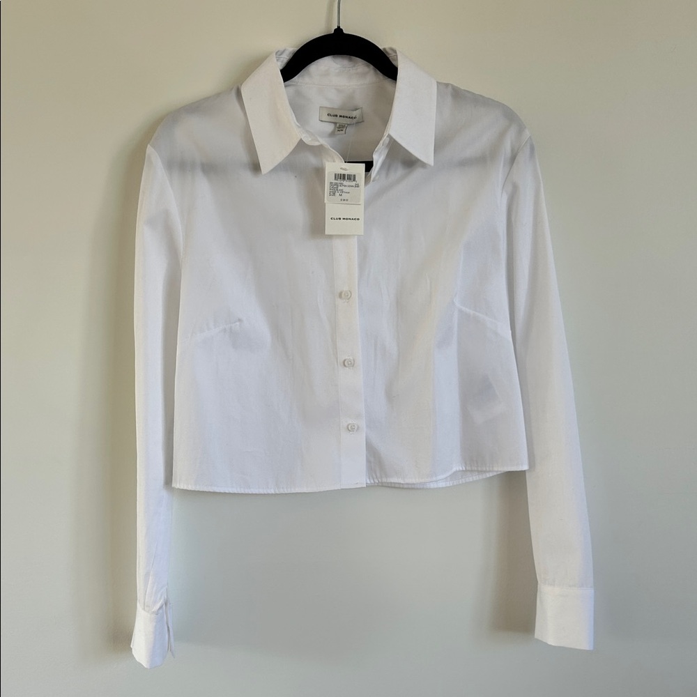 CLUB MONACO Cropped Button Down